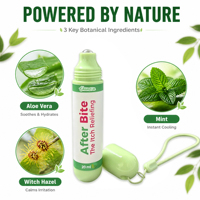 Stylo anti-démangeaisons grande capacité 20 ml pour piqûres de moustiques, d'abeilles et autres insectes, avec support