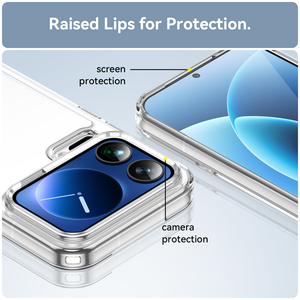 Pour Xiaomi 17 <span class=keywords><strong>Pro</strong></span> Max étui transparent, pare-chocs en TPU souple anti-rayures + coque arrière en acrylique dur étui de téléphone portable pour Xiaomi 17 <span class=keywords><strong>Pro</strong></span> Max - Product Image 3