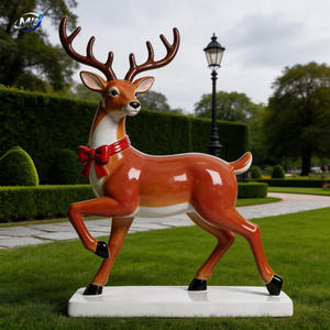 Estatua de Ciervo Sika de FRP Colorida, Adorno para Jardín Exterior, Estatua de Ciervo Sika de FRP de Alta Calidad, Venta al por Mayor de Fábrica - Product Image 3