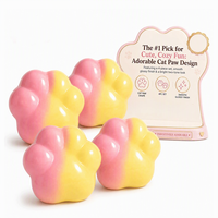 Jouets sensoriels anti-stress à presser en forme de patte de chat, mignons, aux couleurs mélangées, à peau croustillante, à montée lente, cadeaux sensoriels