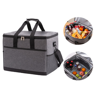 Bolsa Térmica Aislada de Doble Capa y Gran Capacidad, Bolsa de Almuerzo Térmica Portátil a Prueba de Fugas para Picnic y Camping - Product Image 2