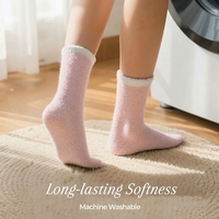 Chaussettes de sommeil populaires en polaire corail pour l'hiver, épaisses, chaudes et antidérapantes, un incontournable pour les sols de la maison