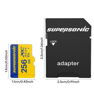 Carte SD TF Mini Supersonic Y610A haute vitesse 32 Go-256 Go V30 certifiée CE RoHS FCC pour téléphones et ordinateurs - Product Image 5