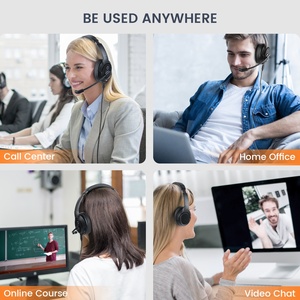EKSA-auriculares <span class=keywords><strong>de</strong></span> oficina H2 con <span class=keywords><strong>Cable</strong></span>, cascos por encima <span class=keywords><strong>de</strong></span> la oreja con <span class=keywords><strong>Cable</strong></span> USB con micrófono <span class=keywords><strong>de</strong></span> cancelación <span class=keywords><strong>de</strong></span> ruido y llamada ENC - Product Image 6