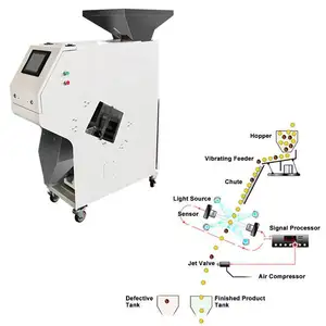 Sesame Cereal Color Sorting Machine /Rice Color Sorter For sale