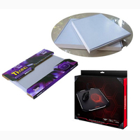 Alas Mouse paduan aluminium dua sisi kustom dengan karet antiselip atau alas Mouse logam keras permukaan halus