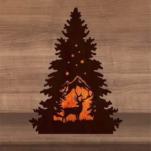 garden supplier hot selling Hot Sale Christmas Tree Decoration Elk Snowman Led Light Ornaments Accessories For Christmas Day