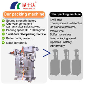 Pasta di pomodoro ad alta velocità 3 lato che vende da 7 a 10 grammi di riempimento di burro di arachidi peperoncino pasta liquida macchina confezionatrice bustina - Product Image 2