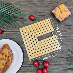 Alfombrilla resistente al calor de bambú, salvamanteles cuadrado, almohadilla aislante para uso en mesa - Product Image 4