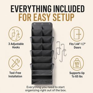 8 Tier Hanging <b>Shoe</b> Organizer Pink Over The Door Closet Storage Rack For <b>Shoes</b> With Deep Pockets Multifunctional Design - Product Image 6