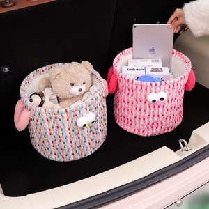 Organisateur de rangement pliable en polyester pour voiture, bac de rangement multifonctionnel pour coffre de SUV, fourgonnette, ou côté passager avant, pour collations - Product Image 2