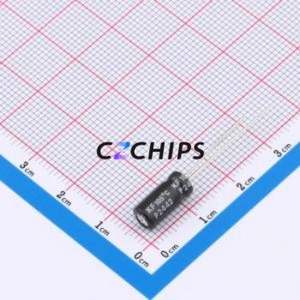 Condensador Electrolítico de Aluminio de Orificio Pasante KF470M025C110A, Componente de Orificio Pasante (THT), D5xL11mm 47uF 20% 25V 2mm - Product Image 2