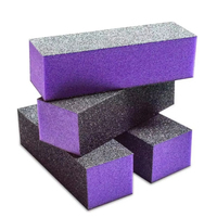 Bloc de polissage à ongles professionnel double face en émeri, grains 80/100, personnalisable, outils de manucure pour salon, OEM disponible
