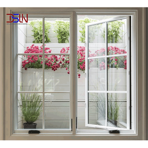 Fenêtre à battant en alliage d'aluminium français, insonorisée, sur mesure, double vitrage trempé, résistante aux ouragans américains, pour villa moderne - Product Image 2