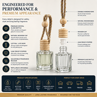 Diffuseur de parfum pour voiture suspendu avec boîte haut de gamme, sélection de parfums personnalisés, production OEM sous marque privée pour véhicule