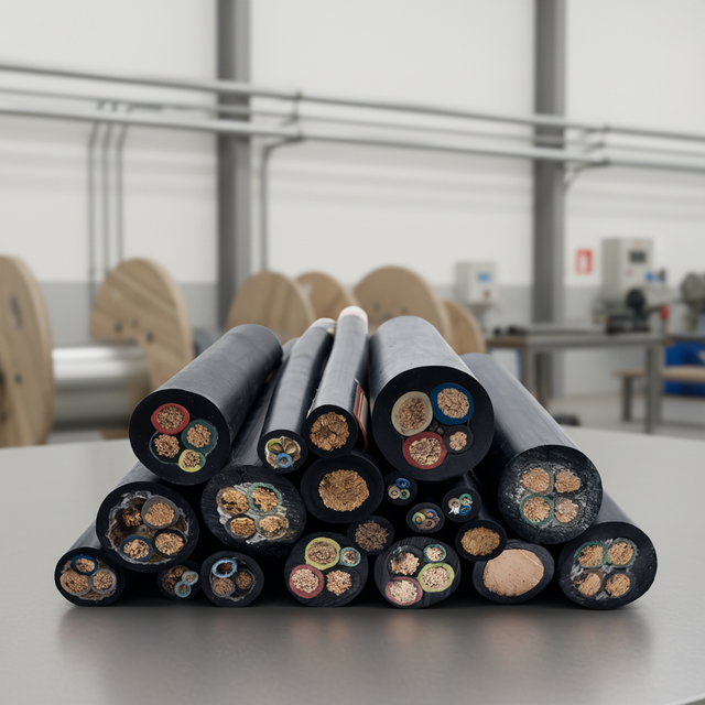 H07rn-f 10 Mm2 High Flexible Flat Rubber Submersible Pump Cable Pure Copper Core Waterproof Cable