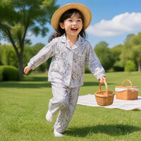 Vêtements pour bébé en tissu de coton imprimé écologique, motif floral Ditsy Daisy, couleur Morandi lavande, doux, respirant, combinaison de nuit, vente en gros
