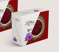 Boîte d'emballage de safran personnalisée écologique en gros, boîte de luxe en papier mat et carton pour thé/café/aliments