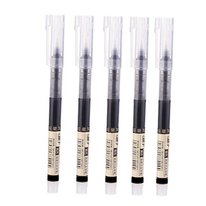 Stylos à pointe fine avec logo personnalisé, stylo à encre gel en plastique de 0,5 mm pour le bureau, l'école, le journal, l'hôtel, l'écriture - Product Image 1