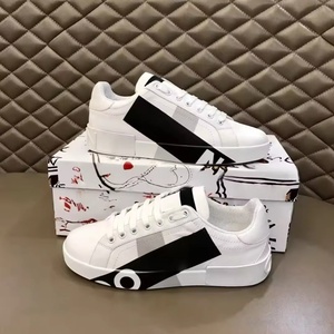 Zapatos Deportivos Casuales de Moda para Mujer, Zapatos Deportivos para Hombre, Zapatos Deportivos Negros de Cuero de Lujo de Diseñador - Product Image 4