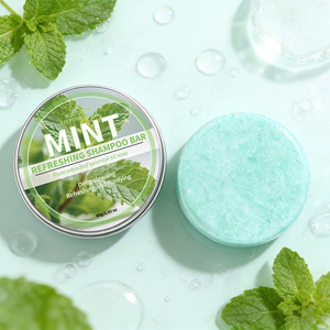 Champú en barra de menta de marca privada personalizado para el crecimiento del cabello, fortalecimiento, espesamiento y volumen para mujeres y hombres - Product Image 2