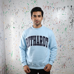 Sudadera con Capucha y Media Cremallera RUTHARDT Azul Cielo, 100% Algodón, Apliques Bordados, CLUSH SPORTS, Invierno - Product Image 1