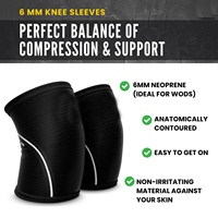 Manchons de genou personnalisés de 6 mm pour l'haltérophilie, en néoprène pour la compression, manchon de compression pour la mobilité, pour la remise en forme fonctionnelle, les soulevés de terre
