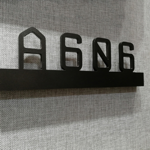 Corte láser oro curvo puerta <span class=keywords><strong>de</strong></span> la casa dirección cartas signo <span class=keywords><strong>de</strong></span> número <span class=keywords><strong>de</strong></span> la habitación <span class=keywords><strong>de</strong></span> Hotel <span class=keywords><strong>de</strong></span> la placa - Product Image 6