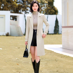 Cappotto Lungo da <span class=keywords><strong>Donna</strong></span> Verde Chiaro di Alta Qualità, Taglia S-5XL, Nuovo Stile Coreano Elegante per l'Inverno, Tendenza dell'Anno - Product Image 1