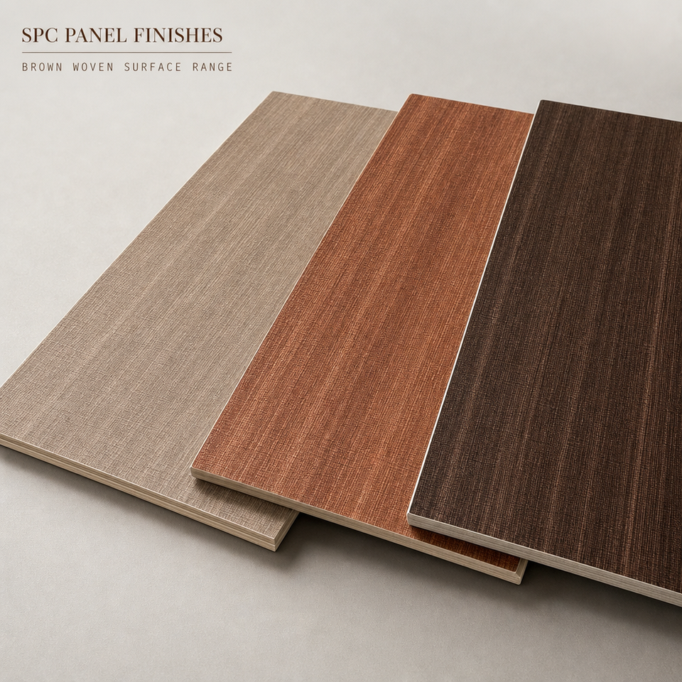 Modern Brown SPC Wall Panels Residential Flooring Boards for Bathroom ...