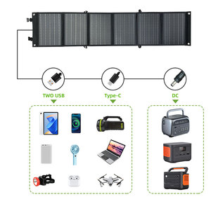 Panneau solaire pliable portable Fullsun 60W 6 volets, best-seller, petite taille, plus puissant, pour le camping, prix d'usine - Product Image 2
