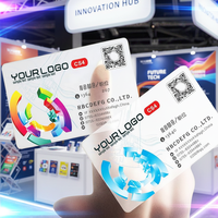 Cartes de visite personnalisées en PVC transparent avec impression numérique, pelliculage magnétique, revêtement UV, imperméables, gaufrées, avec QR code et boîte