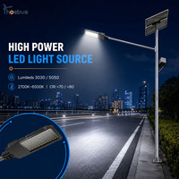 Lampadaire solaire personnalisé 6M30W avec batterie intégrée sur le poteau et poteau galvanisé à chaud