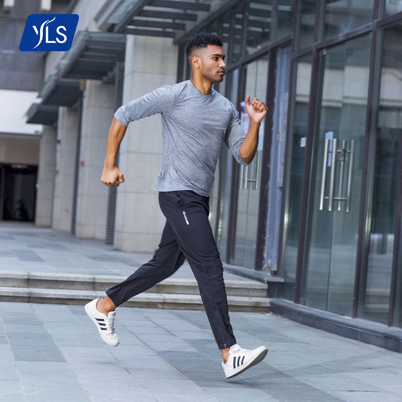 Yls camiseta esportiva masculina para treino, roupa de academia