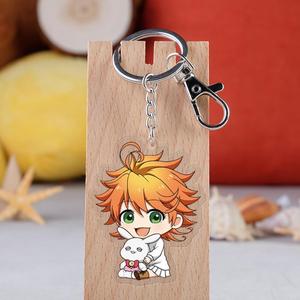 12 designs Anime <span class=keywords><strong>The</strong></span> <span class=keywords><strong>Promised</strong></span> <span class=keywords><strong>Neverland</strong></span>, porte-clés en acier inoxydable avec impression UV double face transparente, cadeau promotionnel - Product Image 1