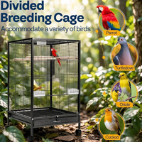 Cage à oiseaux empilable en acier pour l'élevage, pliable et durable, écologique, pour usage domestique