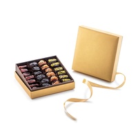 Boîte-cadeau de luxe avec pompon en or, emballage en carton, pour Ramadan, noix, chocolat, date, haute qualité