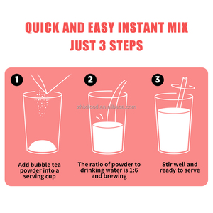 Poudre de thé au lait aux fraises-mélange instantané de thé à bulles, saveur riche, 1 kg/sac, approvisionnement en vrac, adapté aux végétaliens - Product Image 3