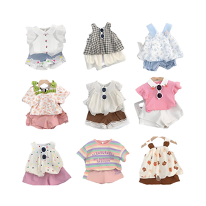 Ventes en gros de robes, jupes, t-shirts et pantalons pour enfants d'été, modèle TZ-050 sans marque - Product Image 1