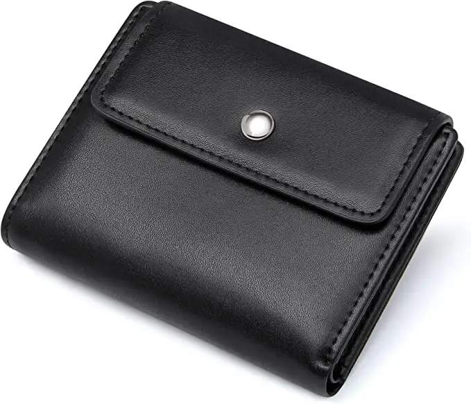 Dompet Kecil untuk Wanita dengan Saku Koin Ritsleting Dompet Mini Pemegang Kartu Pemblokir RFID