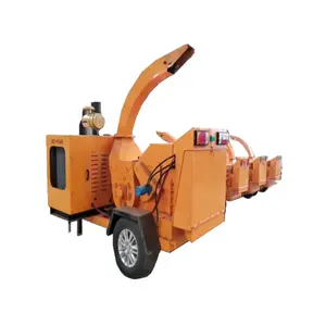 Forestry Machinery 40HP Wood Chipper Shredder 8 Inch Wood Chipper Tree Branch Shredder Self Powered Diesel Engine Wood Chipper