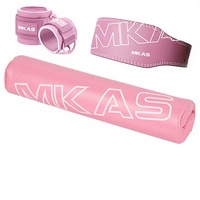 Barre de musculation rose pour squats, protection du cou et des épaules, sangle en nylon personnalisée avec logo pour l'entraînement en salle de sport et la musculation