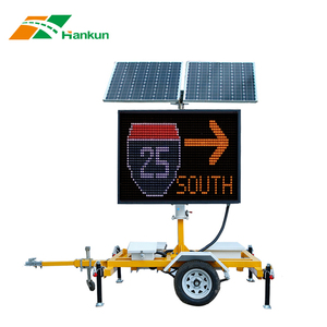 Segnali Stradali LED Ambra a Energia Solare con Messaggi, Portatili e a Trazione, con Portata Visiva di 1000m per Strade Urbane e Autostrade - Product Image 6