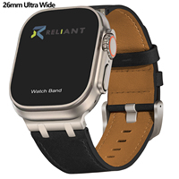 Ultra Wide 26mm New Man Premium Vintage Correa de reloj de cuero genuino para Apple Watch Ultra 49mm (WB1015T)