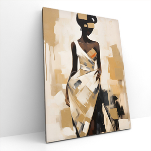 Portrait de femme africaine abstrait original peint à la main Art mural pour la décoration intérieure <span class=keywords><strong>huile</strong></span> <span class=keywords><strong>sur</strong></span> <span class=keywords><strong>toile</strong></span> taille personnalisée pour le salon - Product Image 2