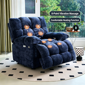 Sillón Reclinable Eléctrico con Control por Voz, Masaje y Calefacción, Giro de 270 Grados y Reclinación de <span class=keywords><strong>160</strong></span> Grados, Sofá Reclinable - Product Image 3