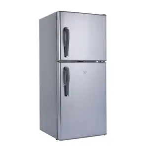 118L 12V/24V DC mini congelador superior adaptador de corriente dual refrigeradores de nevera solares de doble puerta