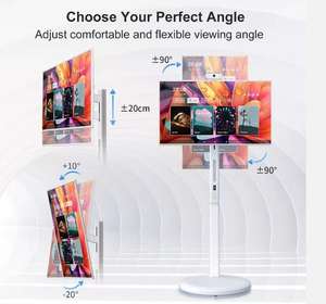 מסך מגע אינטראקטיבי אלחוטי נייד בגודל 24 אינץ' עם מערכת הפעלה אנדרואיד, ברזולוציית HD, עם סוללה, סיטונאי - Product Image 2