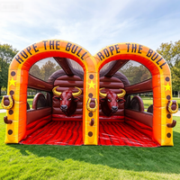 Jeu gonflable Joyful Roll the Bull, jeu de cible gonflable, jeu de carnaval extérieur, divertissement pour enfants, location pour parc d'aventure