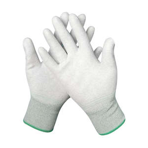 Gants de travail ESD en fibre de carbone du Vietnam, poignet tricoté élastique, paume lisse enduite de PU, pour l'industrie des semi-conducteurs, des circuits imprimés, de l'optique et sans poussière - Product Image 3